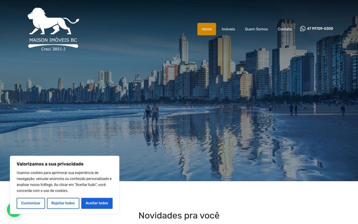 Screenshot of maisonimoveisbc.com.br