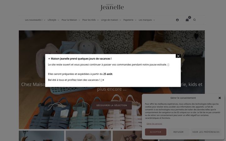 Screenshot of maisonjeanelle.fr