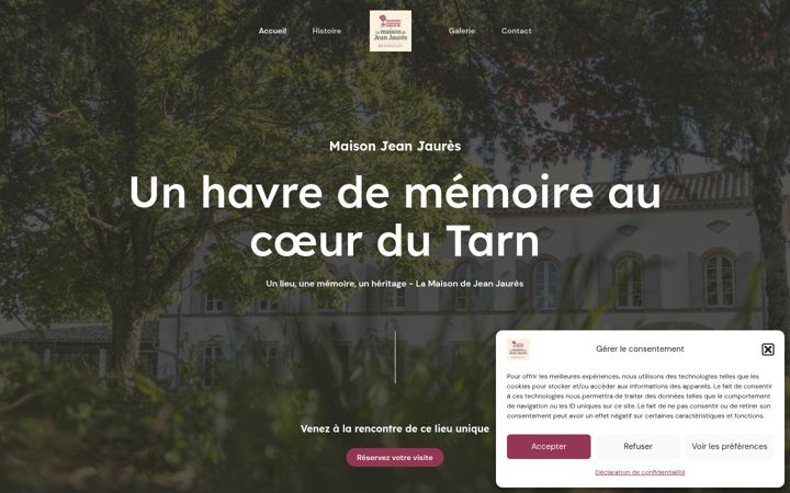 Screenshot of maisonjeanjaures.fr