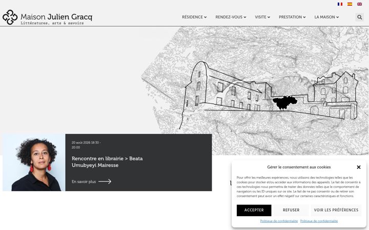 Screenshot of maisonjuliengracq.fr
