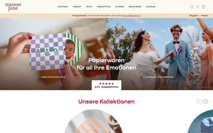 Screenshot of maisonjune.de