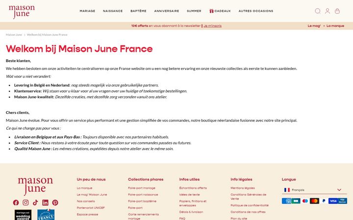 Screenshot of maisonjune.nl