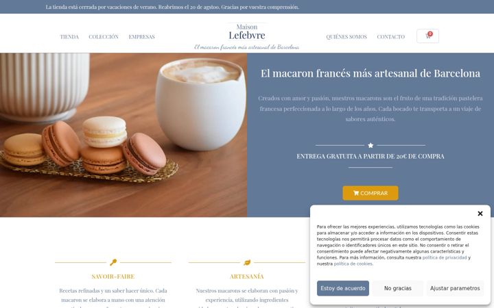 Screenshot of maisonlefebvre.es