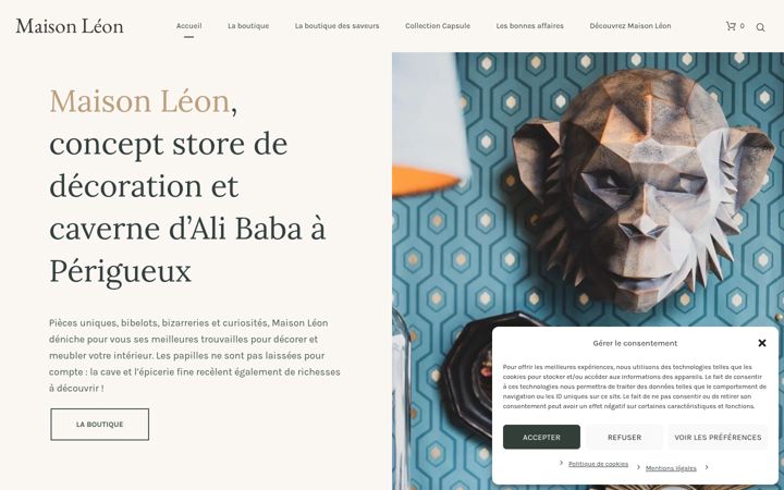 Screenshot of maisonleon-conceptstore.fr
