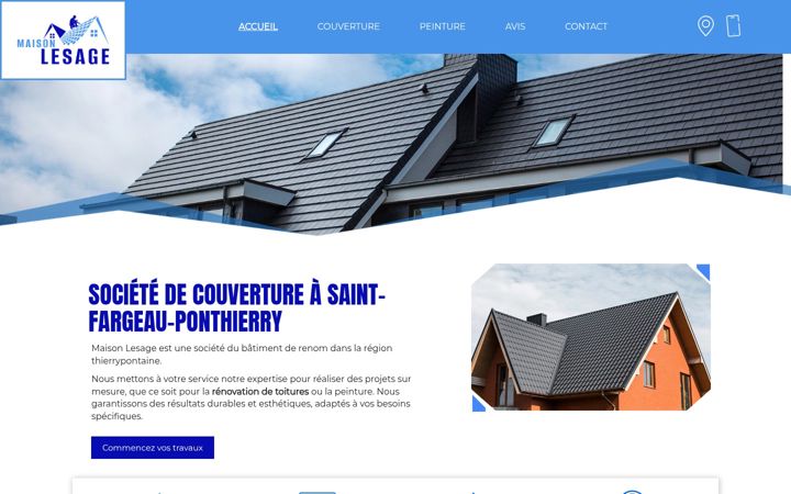 Screenshot of maisonlesage-toiture.fr