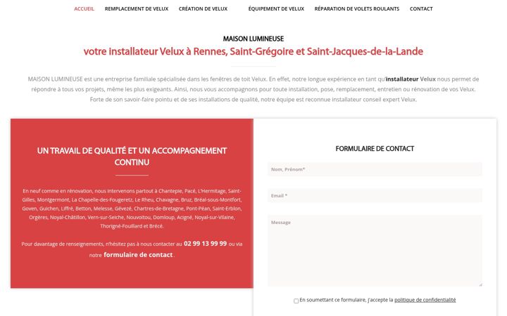 Screenshot of maisonlumineuse.fr