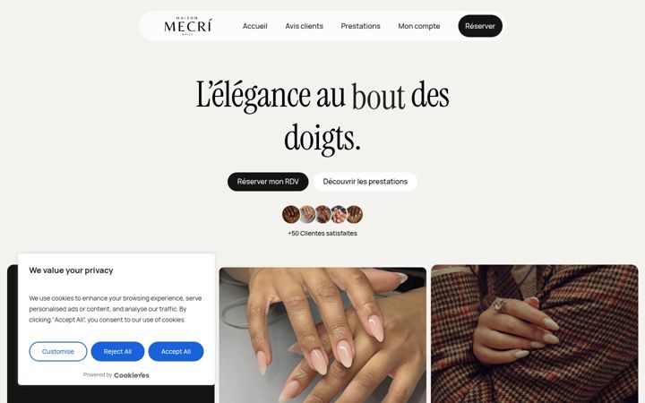 Screenshot of maisonmecri.com