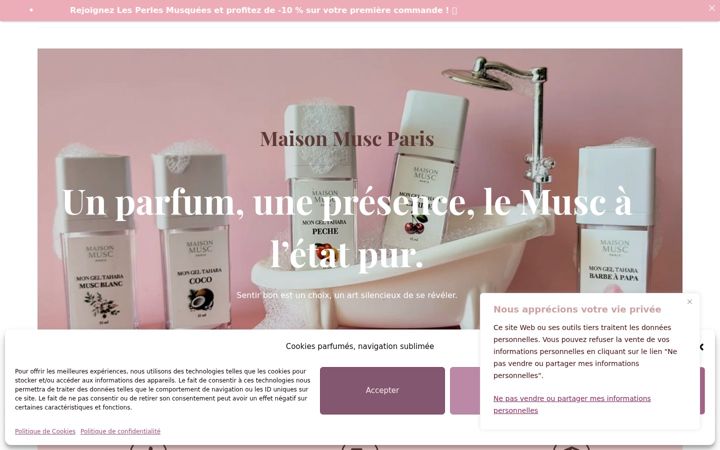 Screenshot of maisonmuscparis.com