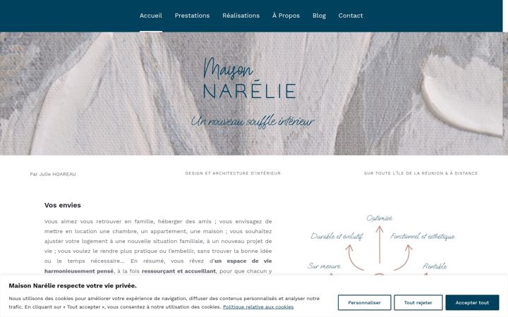 Screenshot of maisonnarelie.com