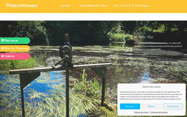 Screenshot of maisonnisses.fr