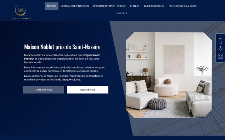 Screenshot of maisonnoblet.fr
