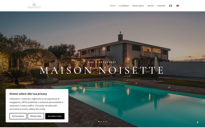 Screenshot of maisonnoisette.it