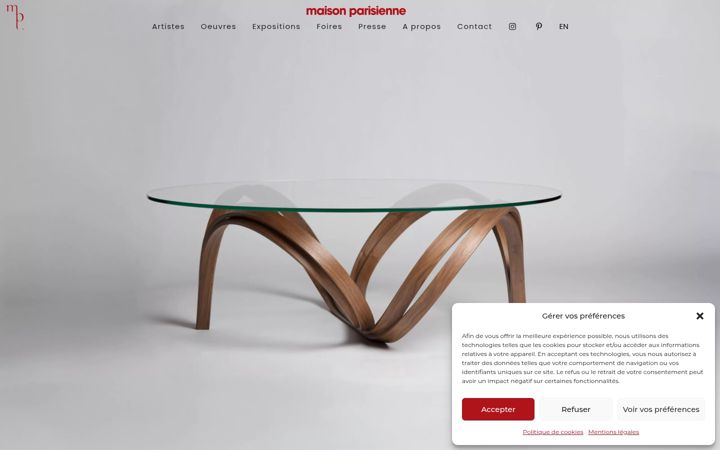 Screenshot of maisonparisienne.fr