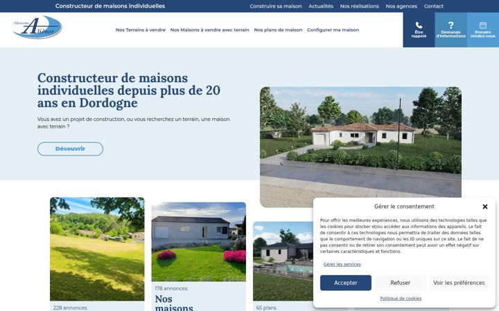 Screenshot of maisons-alienor.fr