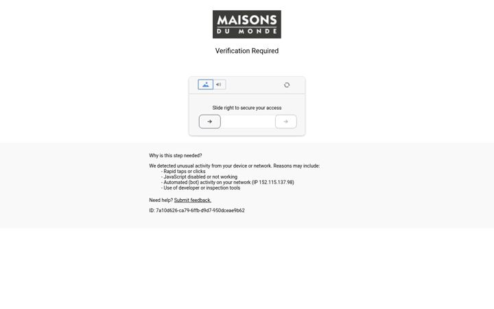Skærmbillede af maisonsdumonde.com