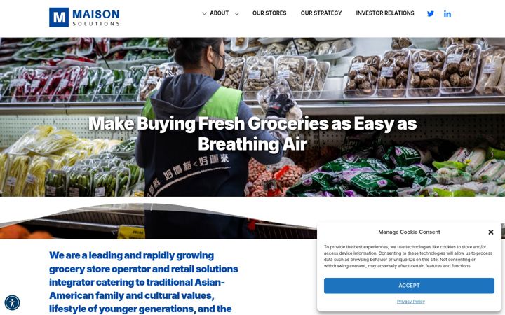 Screenshot of maisonsolutionsinc.com