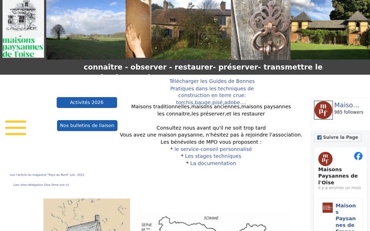 Screenshot of maisonspaysannesoise.fr