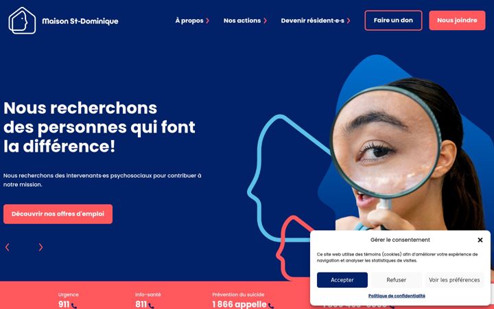 Screenshot of maisonstdominique.org