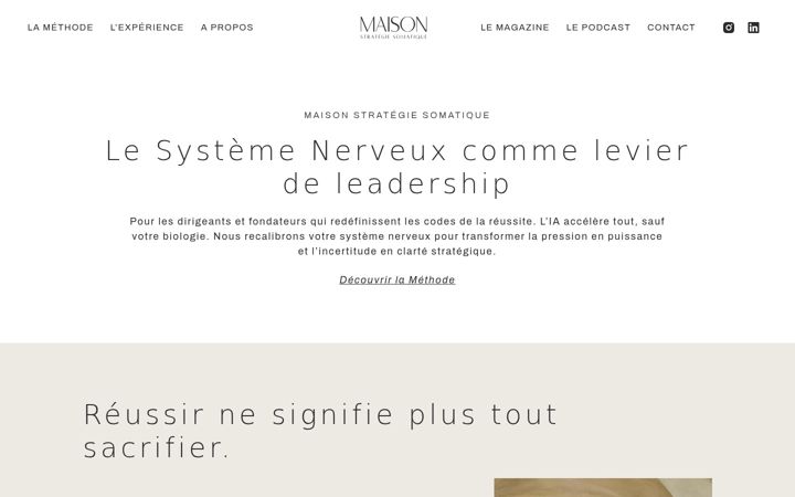 Screenshot of maisonstrategiesomatique.com