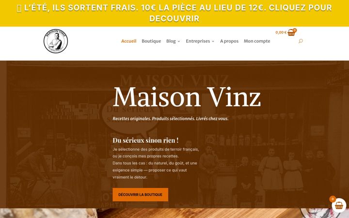 Screenshot of maisonvinz.com