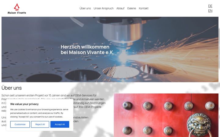 Screenshot of maisonvivante.de