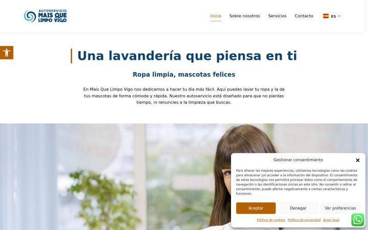 Screenshot of maisquelimpovigo.com
