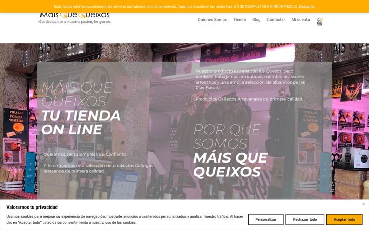 Screenshot of maisquequeixos.es
