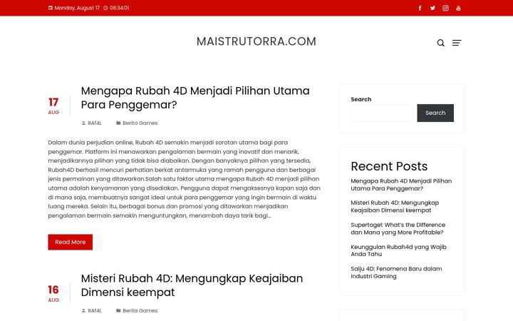 Screenshot of maistrutorra.com