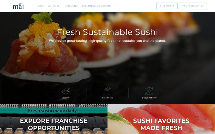 Screenshot of maisushi.com