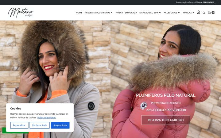 Screenshot of maitaneboutique.com