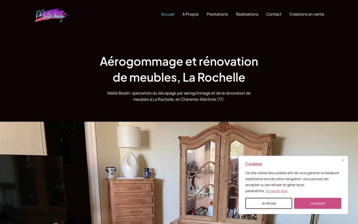 Screenshot of maite-design.fr