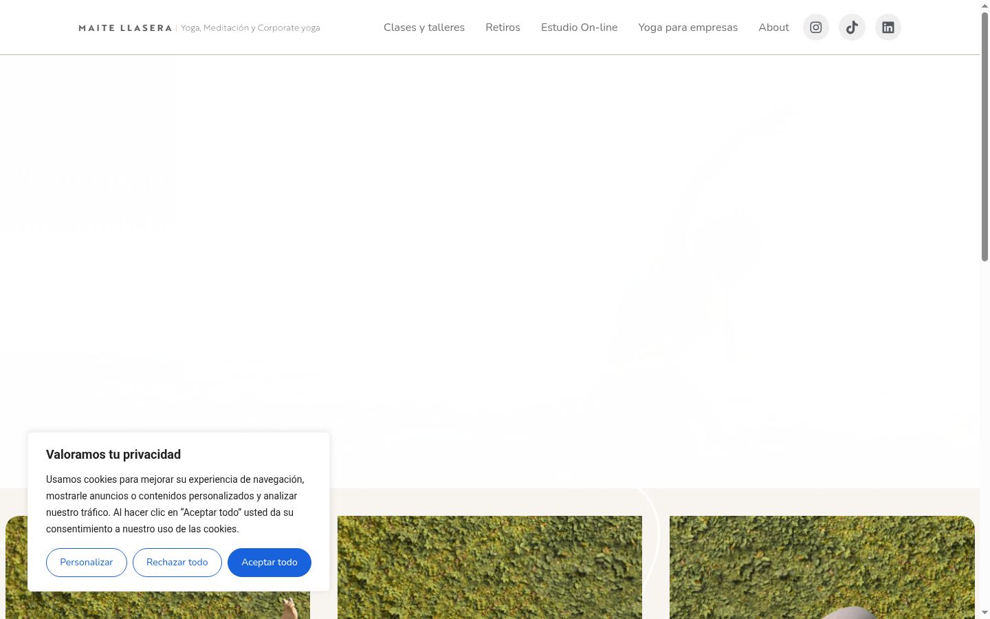 Capture d'écran de la bannière de consentement affichée avant toute interaction