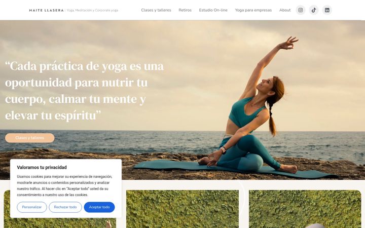 Screenshot of maitellaserayoga.com