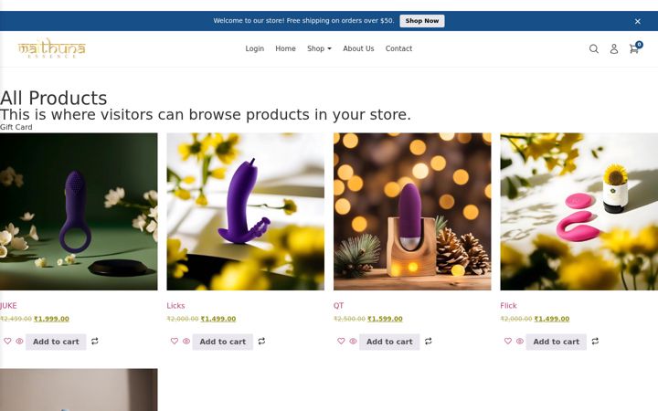 Screenshot of maithunaessence.com