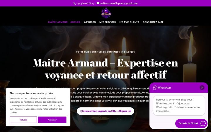 Screenshot of maitre-armand.com
