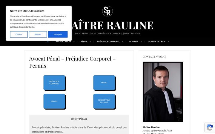 Screenshot of maitre-rauline-avocat.fr