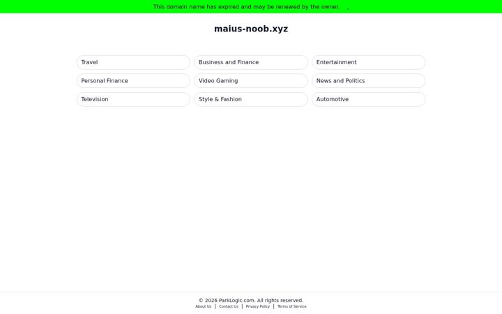 Screenshot of maius-noob.xyz