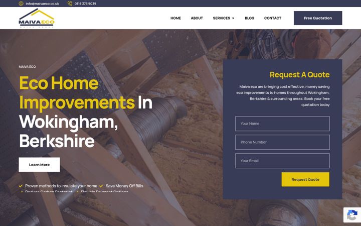 Screenshot of maivaeco.co.uk