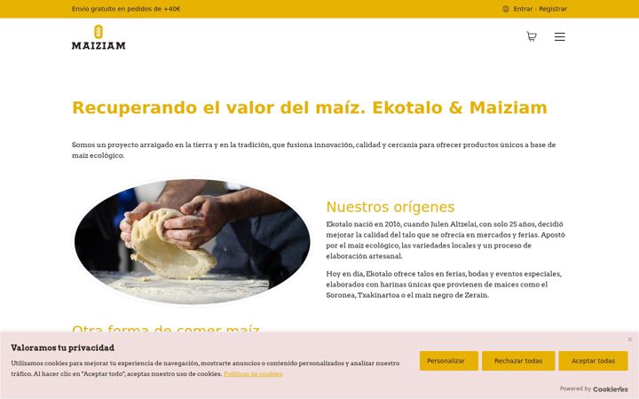 Screenshot of maiziam.com
