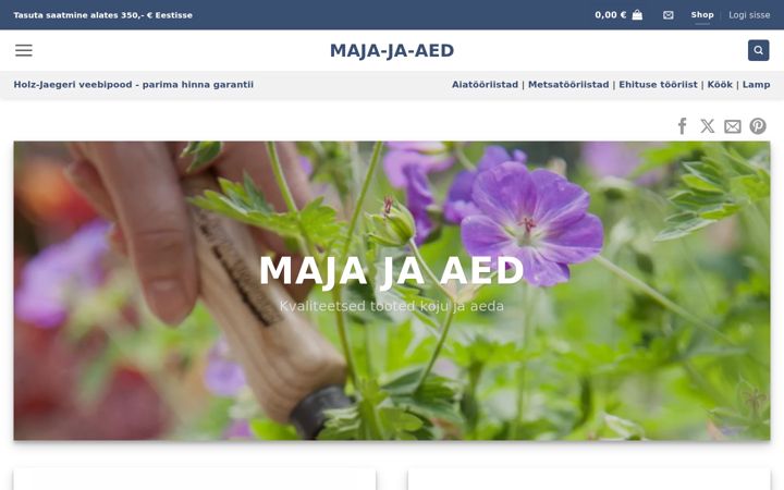 Screenshot of maja-ja-aed.com