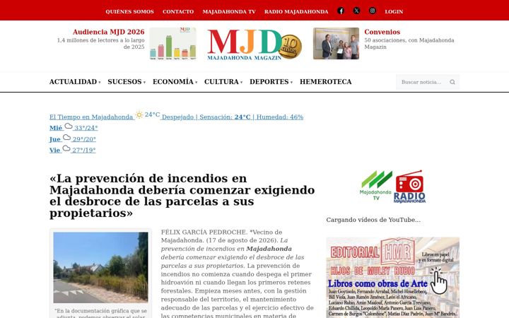 Screenshot of majadahondamagazin.es