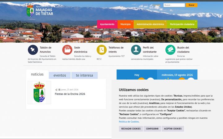 Screenshot of majadas.es