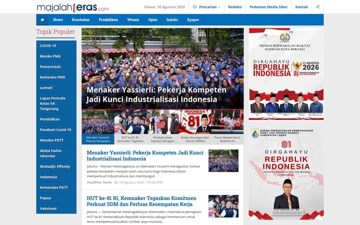 Screenshot of majalahteras.com