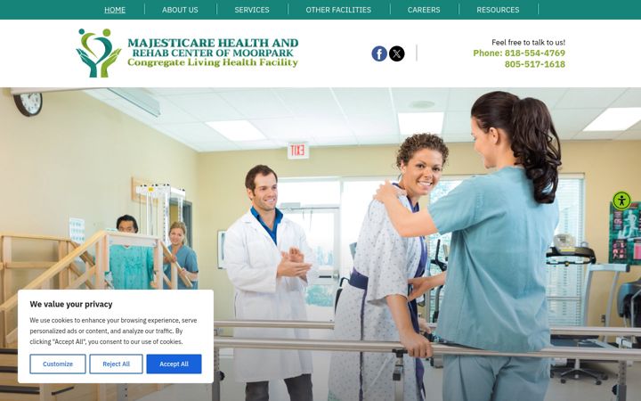 Screenshot of majesticarehrc.com