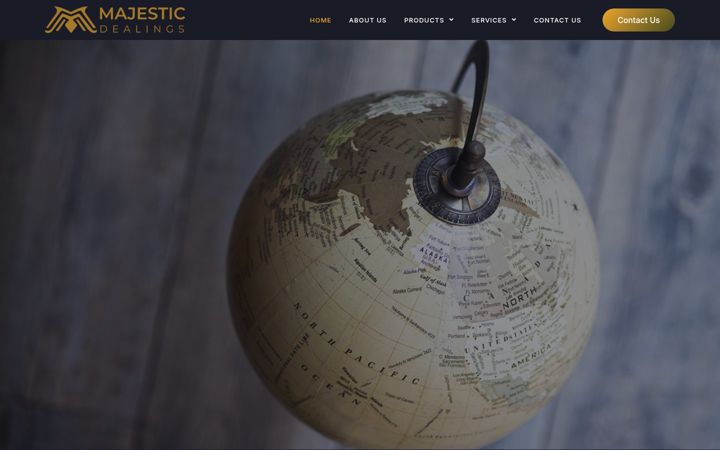 Screenshot of majesticdealings.com