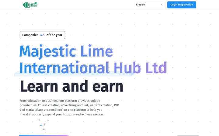 Screenshot of majesticlime.com