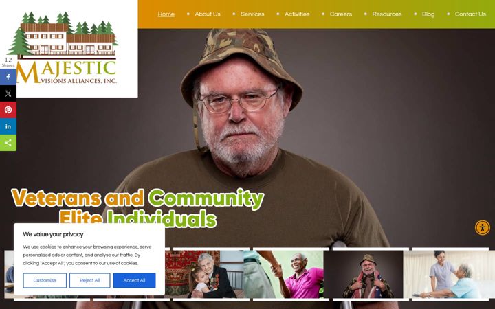 Screenshot of majesticvisionsalliancesinc.com