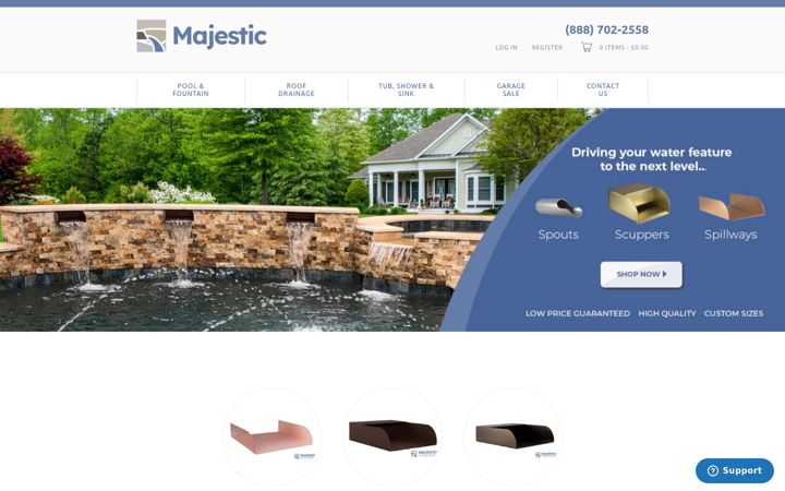 Screenshot of majesticwaterspouts.com