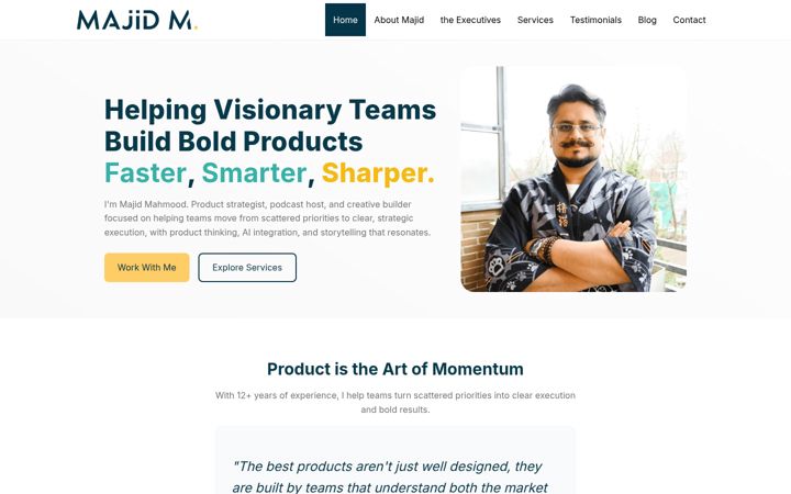 Screenshot of majidm.com