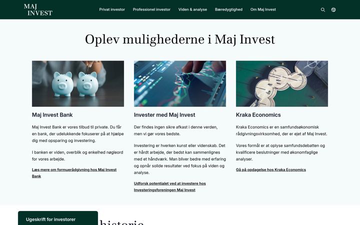Screenshot of majinvest.com
